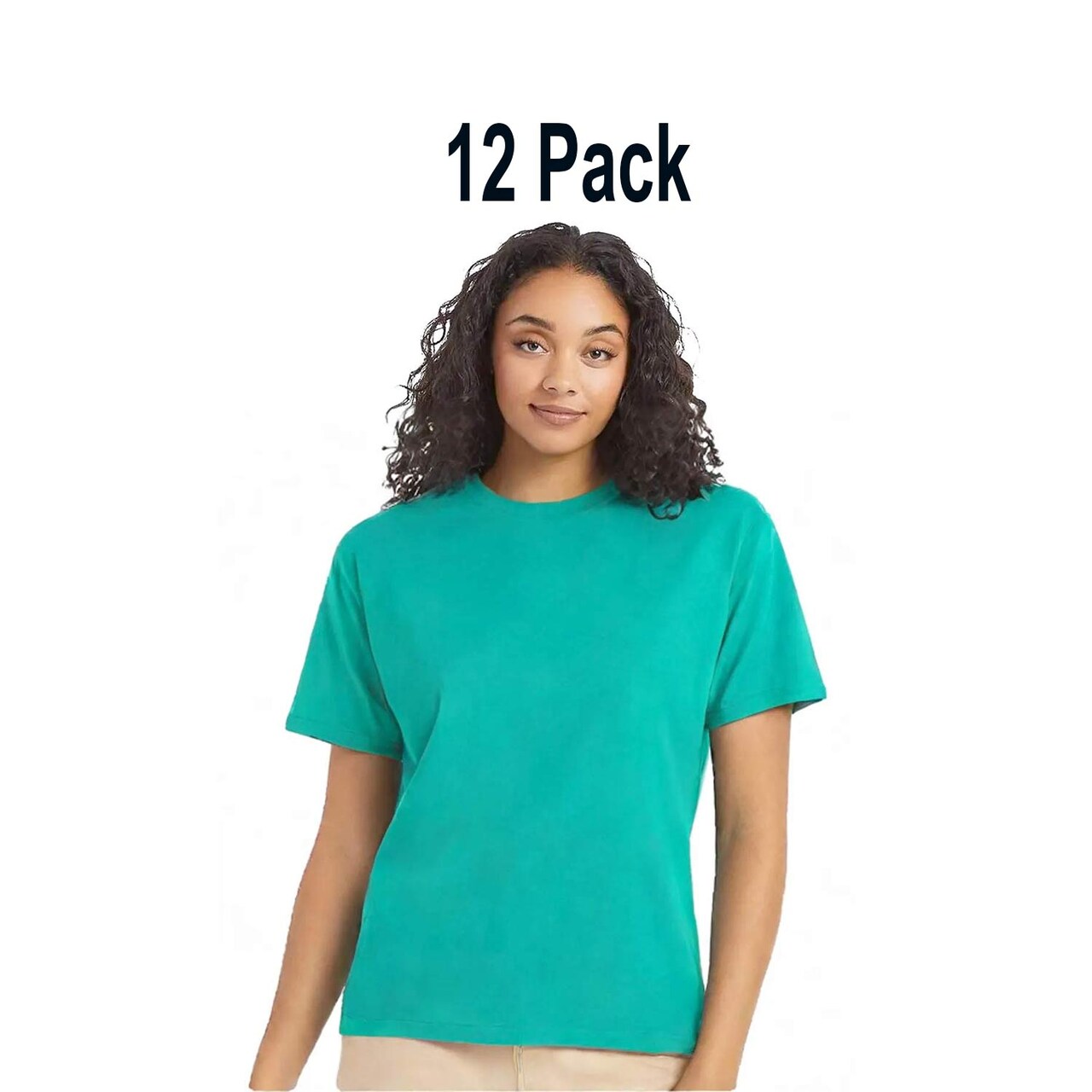 12 pack: Hanes Unisex Essential Crewneck Short Sleeve T Shirt For Workwear Use
